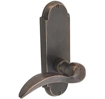 Emtek 7-1/4" Style #5 Style Sandcast Bronze Door Handle-Plate