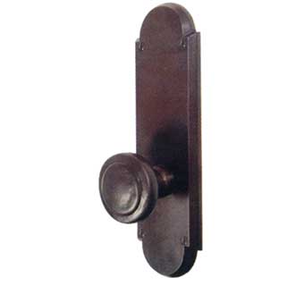 Emtek 9-5/16" Style #5 Style Sandcast Bronze Door Handle-Plate