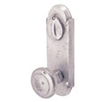 Emtek Keyed Style #5 8-1/8" Bronze Door Handle Plate in Silver Patina with Butte knob