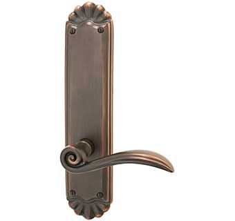 Emtek 10-3/4" Trenton Style Brass Door Handle-Plate