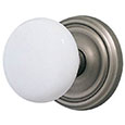 Emtek Ice White Door Knob in Pewter with Regular rosette