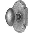 Emtek Savannah Door Knob in Satin Steel with Style #1 rosette